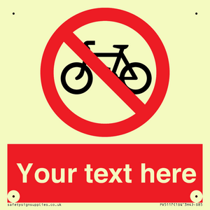 Custom No Cycling Sign